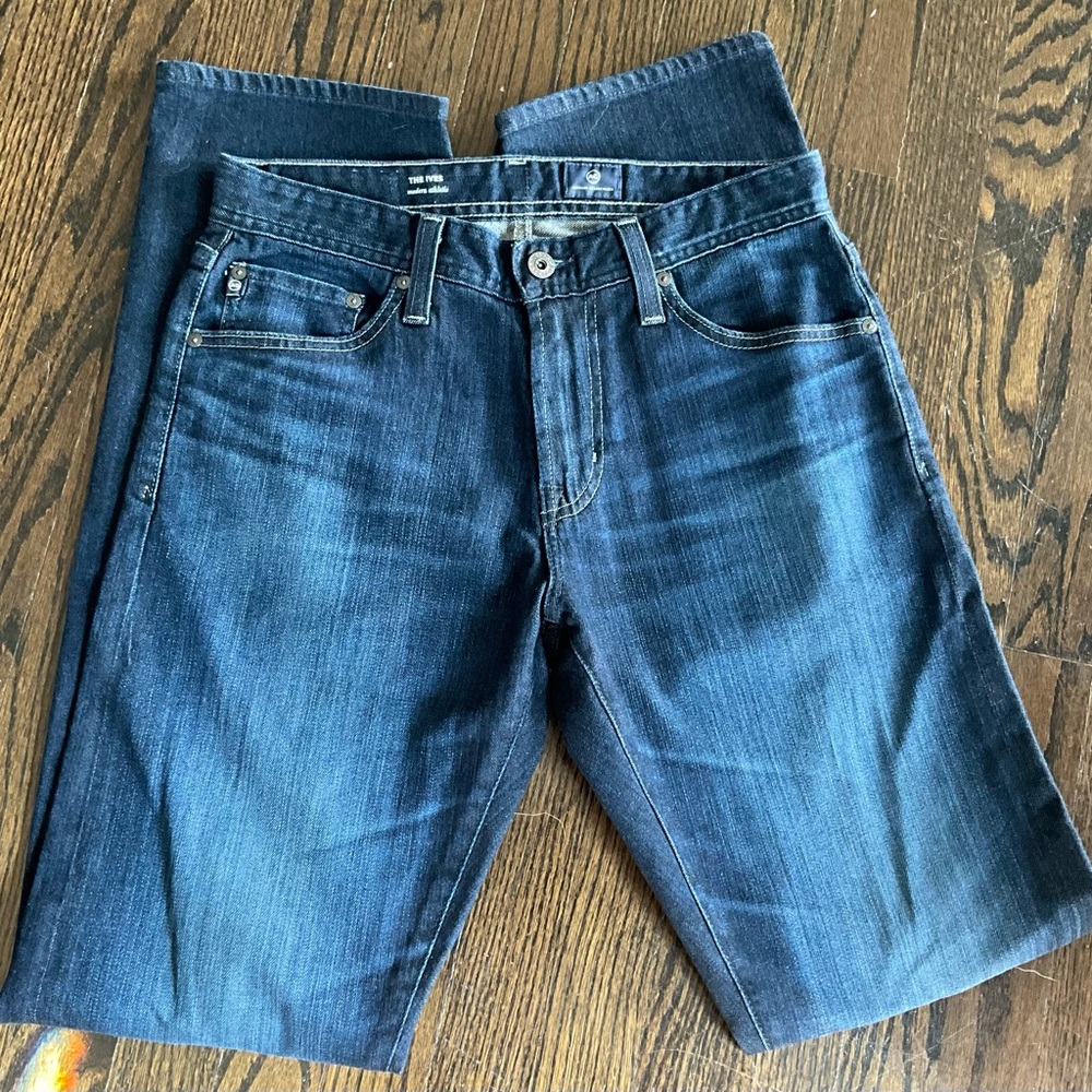 AG Mens The Ives Modern Athletic Fit Blue Jeans NWT 28x34